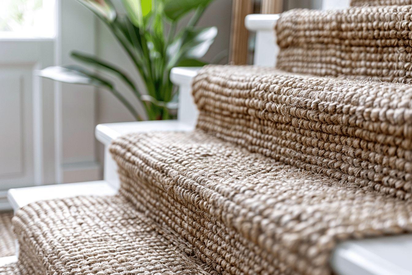Jonc de mer pour chambre : revêtement de sol naturel pour escalier, couloir et pièces de la maison